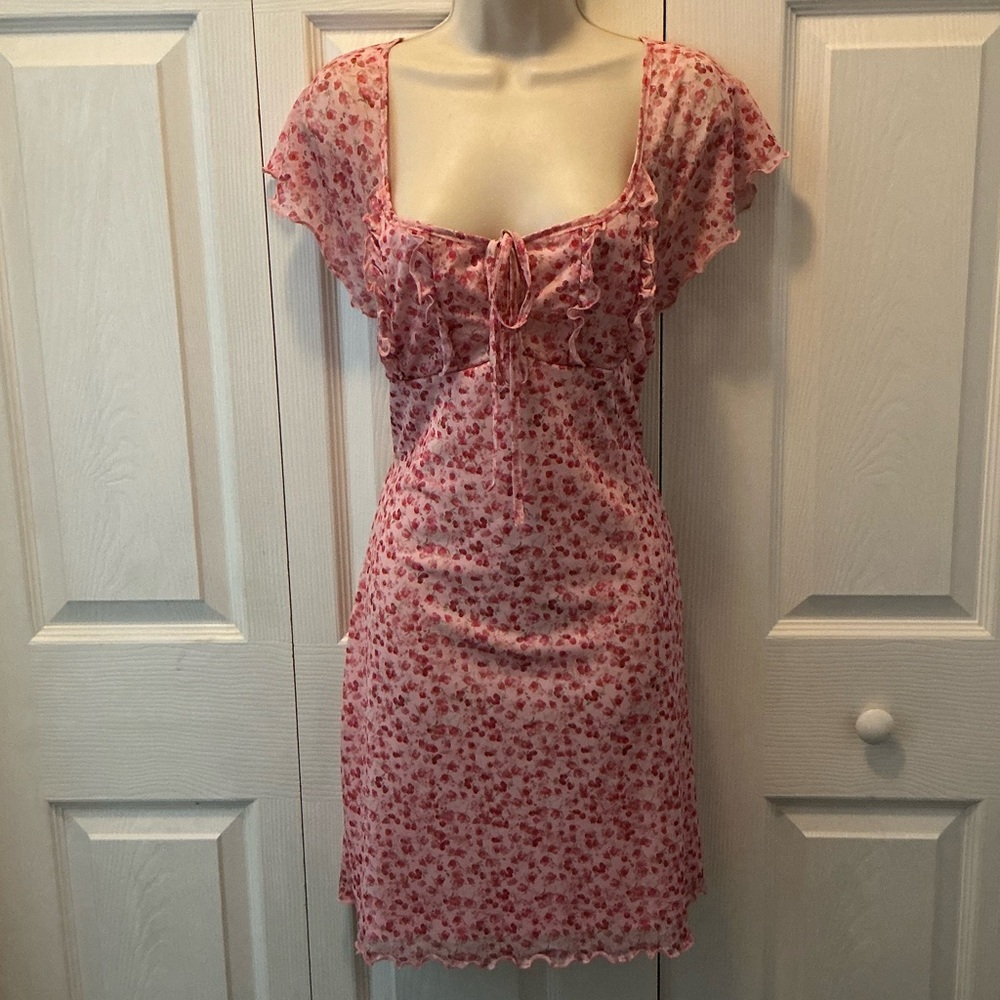 SHEIN Pink Floral Dress